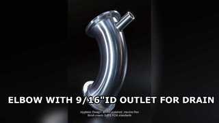 Sanitaire elleboog met afvoerkleppoort